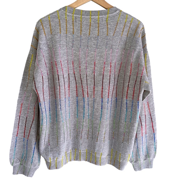 FILLES A PAPA Rainbow Crystal Top and Jogger Pant Set - Picture 7 of 16